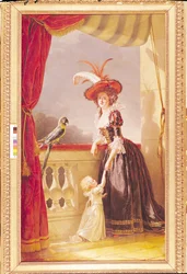 Porträt von Louise-Elisabeth de France (1727-59) Herzogin von Parma und ihrem Sohn Ferdinand (1751-1802), 1786